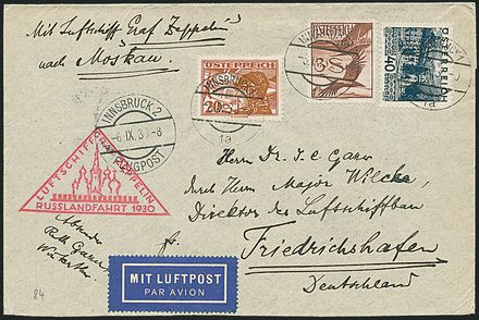 ZEPPELIN - AUSTRIA  (1930)  - Catalogo Cataloghi su offerta - Studio Filatelico Toselli