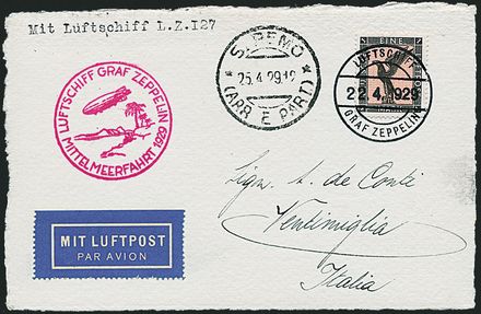 ZEPPELIN - GERMANIA  (1929)  - Catalogo Cataloghi su offerta - Studio Filatelico Toselli