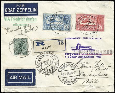 ZEPPELIN - INDIA  (1933)  - Catalogo Cataloghi su offerta - Studio Filatelico Toselli