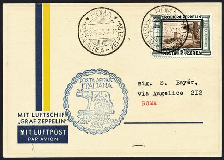 ZEPPELIN - ITALIA  (1933)  - Catalogo Cataloghi su offerta - Studio Filatelico Toselli