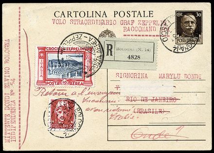 ZEPPELIN - ITALIA  (1933)  - Catalogo Cataloghi su offerta - Studio Filatelico Toselli