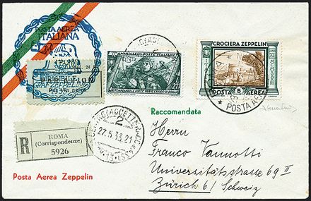 ZEPPELIN - ITALIA  (1933)  - Catalogo Cataloghi su offerta - Studio Filatelico Toselli