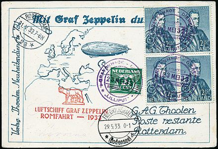 ZEPPELIN - OLANDA  (1933)  - Catalogo Cataloghi su offerta - Studio Filatelico Toselli