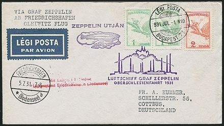ZEPPELIN - UNGHERIA  (1931)  - Catalogo Cataloghi su offerta - Studio Filatelico Toselli