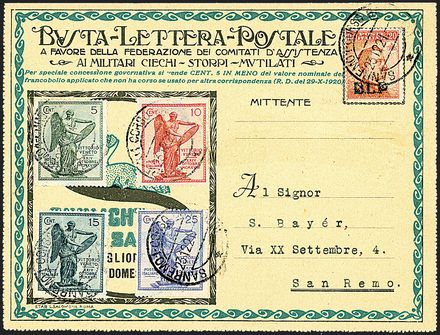 ITALIA REGNO Francobolli per buste e lettere postali - B.L.P.  (1921)  - Catalogo Catalogo di Vendita a prezzi netti - Studio Filatelico Toselli