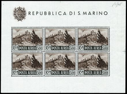 SAN MARINO Foglietti  (1951)  - Catalogo Catalogo di Vendita a prezzi netti - Studio Filatelico Toselli