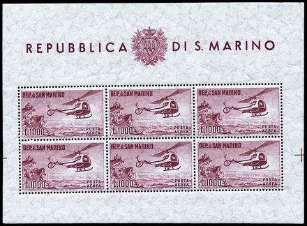 SAN MARINO Foglietti  (1961)  - Catalogo Catalogo di Vendita a prezzi netti - Studio Filatelico Toselli