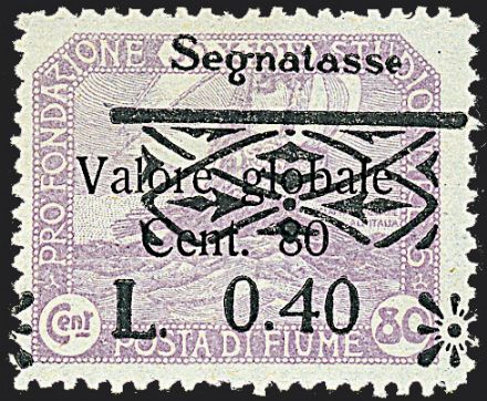 OCCUPAZIONI - FIUME - Segnatasse  (1921)  - Catalogo Catalogo di Vendita a prezzi netti - Studio Filatelico Toselli