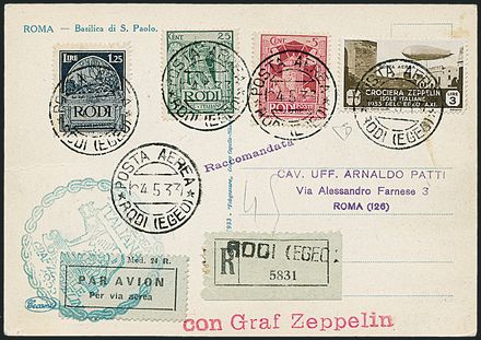 ZEPPELIN - EGEO  (1933)  - Catalogo Catalogo di Vendita a prezzi netti - Studio Filatelico Toselli