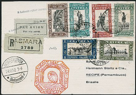 ZEPPELIN - ERITREA  (1932)  - Catalogo Catalogo di Vendita a prezzi netti - Studio Filatelico Toselli