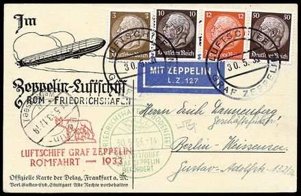 ZEPPELIN - GERMANIA  (1933)  - Catalogo Catalogo di Vendita a prezzi netti - Studio Filatelico Toselli