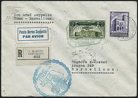 ZEPPELIN - SAN MARINO  (1933)  - Catalogo Catalogo di Vendita a prezzi netti - Studio Filatelico Toselli