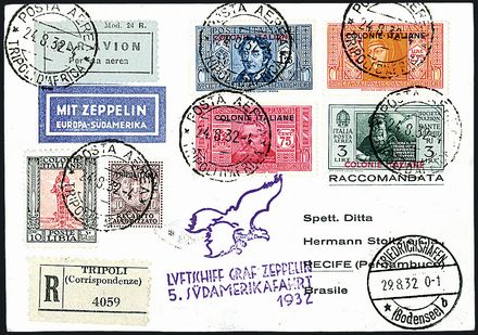 ZEPPELIN - TRIPOLITANIA  (1932)  - Catalogo Catalogo di Vendita a prezzi netti - Studio Filatelico Toselli