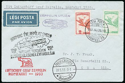 ZEPPELIN - UNGHERIA  (1933)  - Catalogo Catalogo di Vendita a prezzi netti - Studio Filatelico Toselli