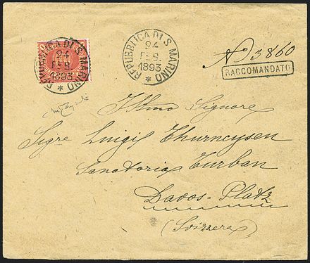 SAN MARINO  (1892)  - Catalogo Cataloghi su offerta - Studio Filatelico Toselli