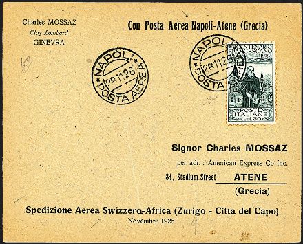 POSTA AEREA ITALIANA  (1926)  - Catalogo Cataloghi su offerta - Studio Filatelico Toselli