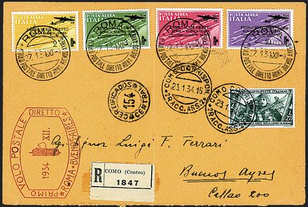 POSTA AEREA ITALIANA  (1934)  - Catalogo Cataloghi su offerta - Studio Filatelico Toselli