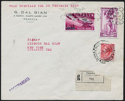 POSTA AEREA ITALIANA  (1956)  - Catalogo Cataloghi su offerta - Studio Filatelico Toselli