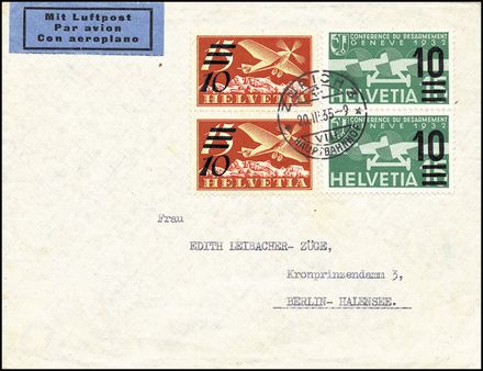 POSTA AEREA ESTERA - SVIZZERA  (1935)  - Catalogo Cataloghi su offerta - Studio Filatelico Toselli
