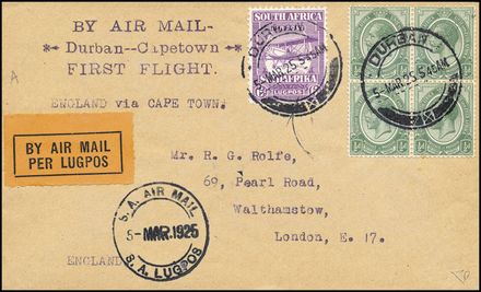 POSTA AEREA ESTERA - SOUTH AFRICA  (1925)  - Catalogo Cataloghi su offerta - Studio Filatelico Toselli
