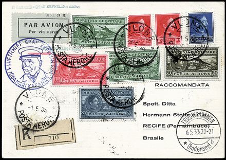 ZEPPELIN - ALBANIA  (1933)  - Catalogo Cataloghi su offerta - Studio Filatelico Toselli