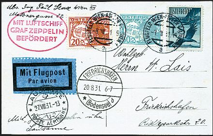 ZEPPELIN - AUSTRIA  (1931)  - Catalogo Cataloghi su offerta - Studio Filatelico Toselli