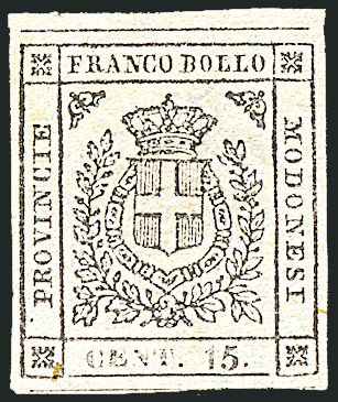 ANTICHI STATI ITALIANI - MODENA - Governo Provvisorio  (1859)  - Catalogo Catalogo di Vendita a prezzi netti - Studio Filatelico Toselli