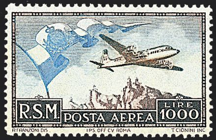 SAN MARINO Posta aerea  (1951)  - Catalogo Catalogo di Vendita a prezzi netti - Studio Filatelico Toselli