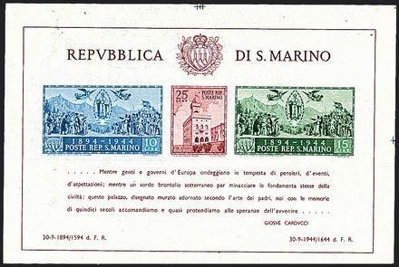 SAN MARINO Foglietti  (1945)  - Catalogo Catalogo di Vendita a prezzi netti - Studio Filatelico Toselli