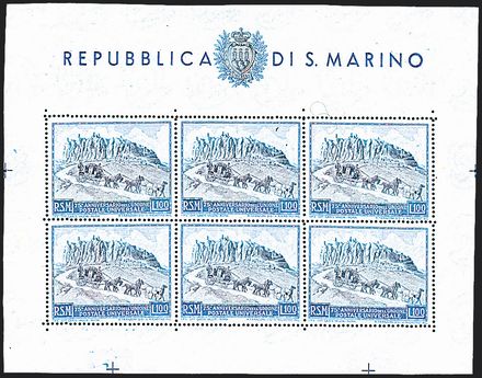 SAN MARINO Foglietti  (1949)  - Catalogo Catalogo di Vendita a prezzi netti - Studio Filatelico Toselli