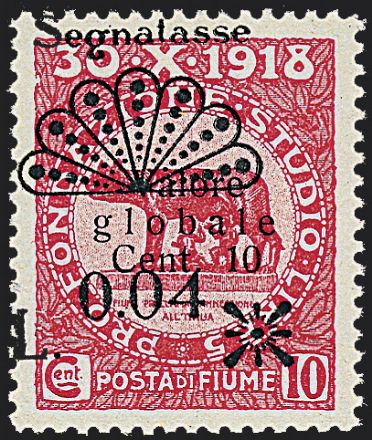 OCCUPAZIONI - FIUME - Segnatasse  (1921)  - Catalogo Catalogo di Vendita a prezzi netti - Studio Filatelico Toselli