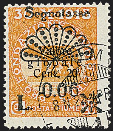 OCCUPAZIONI - FIUME - Segnatasse  (1921)  - Catalogo Catalogo di Vendita a prezzi netti - Studio Filatelico Toselli