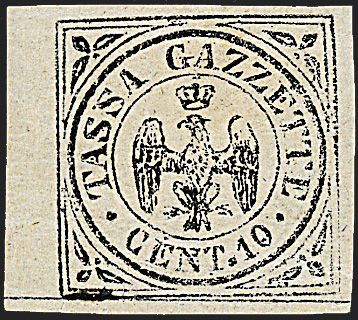 ANTICHI STATI ITALIANI - MODENA - Segnatasse per giornali  (1859)  - Catalogo Catalogo di vendita su offerta - Studio Filatelico Toselli