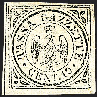 ANTICHI STATI ITALIANI - MODENA - Segnatasse per giornali  (1859)  - Catalogo Catalogo di vendita su offerta - Studio Filatelico Toselli