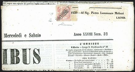 ANTICHI STATI ITALIANI - NAPOLI  (1858)  - Catalogo Catalogo di vendita su offerta - Studio Filatelico Toselli