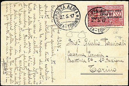 POSTA AEREA ITALIANA  (1917)  - Catalogo Catalogo di vendita su offerta - Studio Filatelico Toselli
