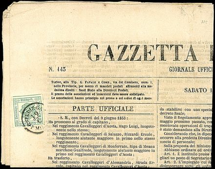 ANTICHI STATI ITALIANI - LOMBARDO VENETO - Segnatasse per giornali  - Catalogo Catalogo a Prezzi Netti - Studio Filatelico Toselli