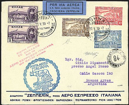 ZEPPELIN - GRECIA  - Catalogo Catalogo di vendita su offerte - Studio Filatelico Toselli