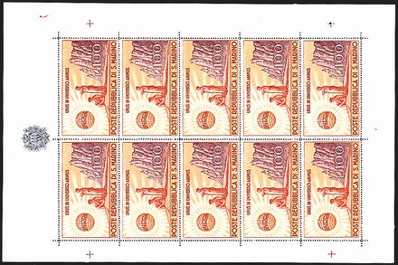 SAN MARINO Minifogli  - Catalogo Catalogo di vendita su offerte - Studio Filatelico Toselli