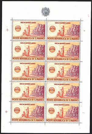 SAN MARINO Minifogli  - Catalogo Catalogo di Vendita su offerta - Studio Filatelico Toselli