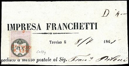 ANTICHI STATI ITALIANI - LOMBARDO VENETO - Marche per pacchi  - Catalogo Catalogo di vendita su offerte - Studio Filatelico Toselli