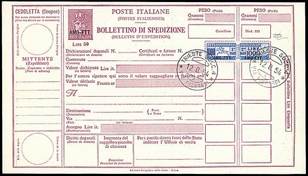 TRIESTE A Pacchi postali  - Catalogo Catalogo di vendita su offerte - Studio Filatelico Toselli