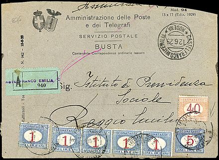 ITALIA REGNO Segnatasse  - Catalogo Catalogo di vendita su offerte - Studio Filatelico Toselli