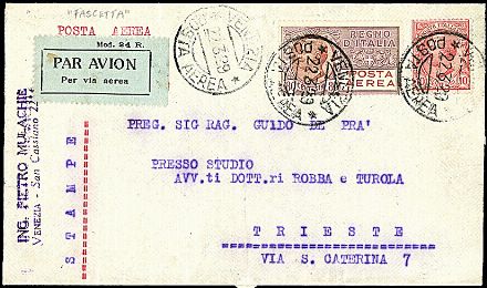 ITALIA REGNO Posta aerea  - Catalogo Catalogo di vendita su offerte - Studio Filatelico Toselli