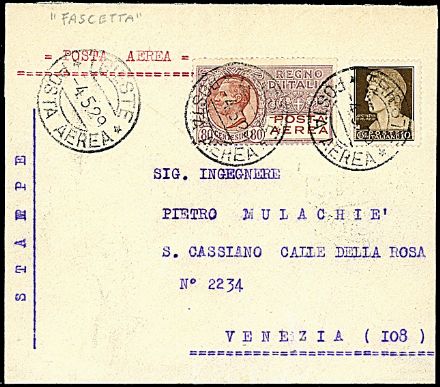 ITALIA REGNO Posta aerea  - Catalogo Catalogo di vendita su offerte - Studio Filatelico Toselli