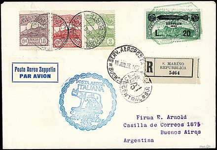 ZEPPELIN - SAN MARINO  - Catalogo Catalogo a prezzi netti on-line - Studio Filatelico Toselli