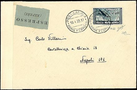 ITALIA REGNO Posta aerea  - Catalogo Catalogo di vendita su offerte - Studio Filatelico Toselli