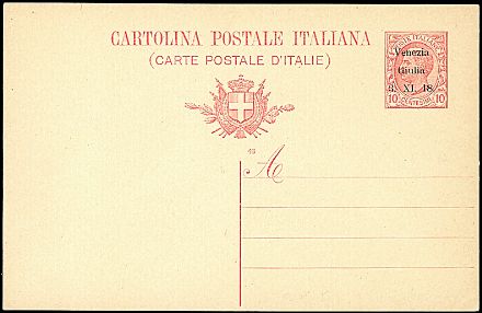 TERRE REDENTE ANNESSE OD OCCUPATE - VENEZIA GIULIA - Interi postali  - Catalogo Catalogo di vendita su offerte - Studio Filatelico Toselli