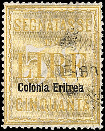 COLONIE ITALIANE - ERITREA - Segnatasse  - Catalogo Catalogo di vendita su offerte - Studio Filatelico Toselli
