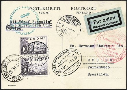 ZEPPELIN - FINLANDIA  - Catalogo Catalogo di vendita su offerte - Studio Filatelico Toselli